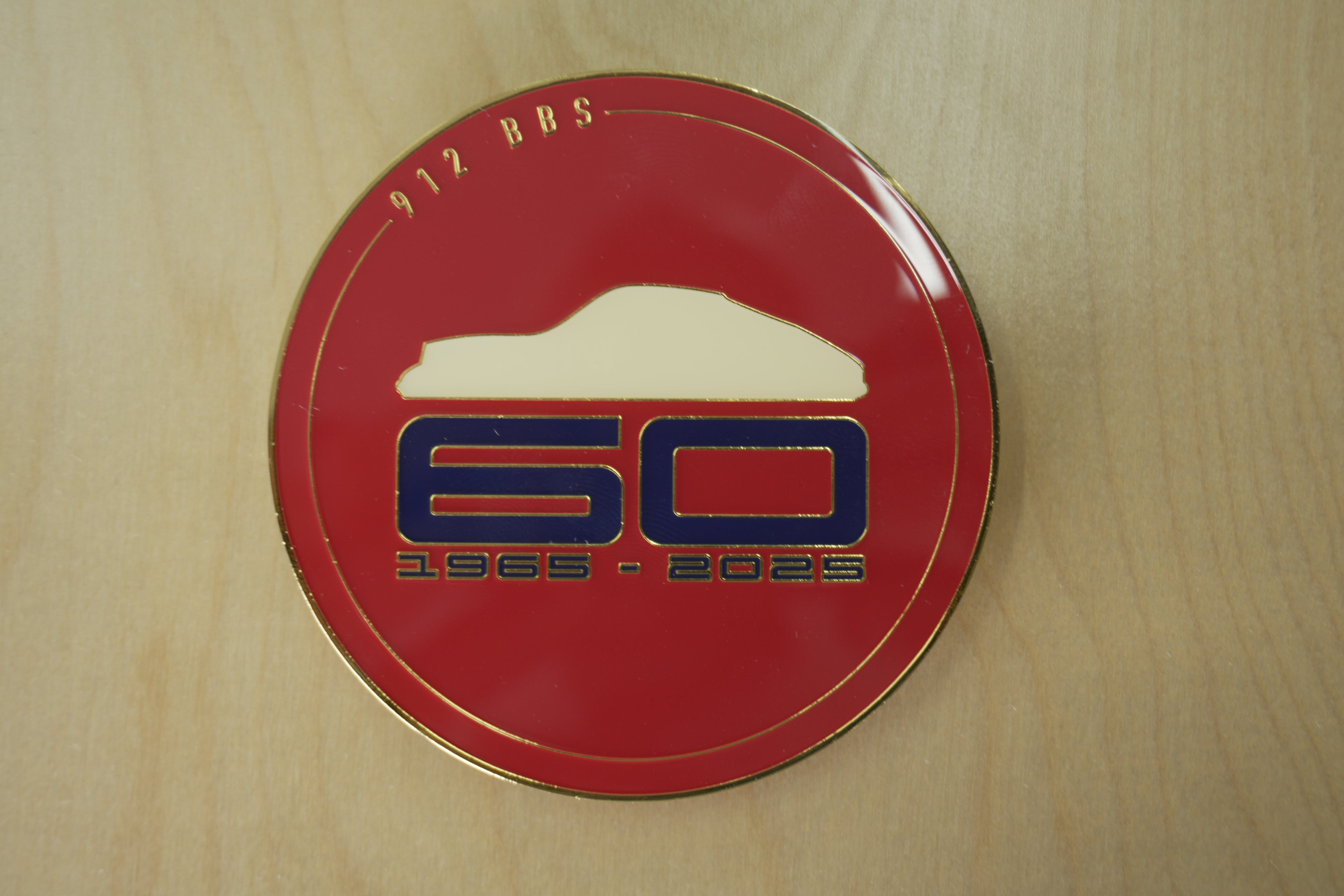 912 60th Anniversary Badge RED